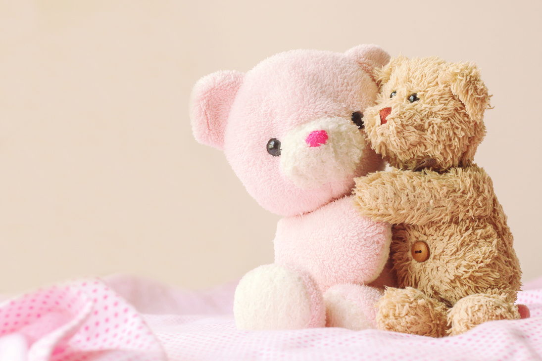 Cute teddy bear , Friendship is good