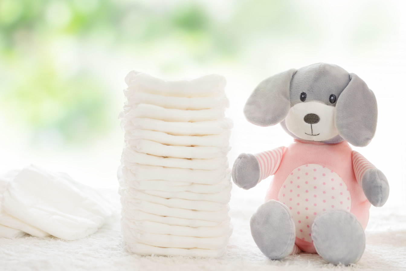 Diapers and Teddy bear